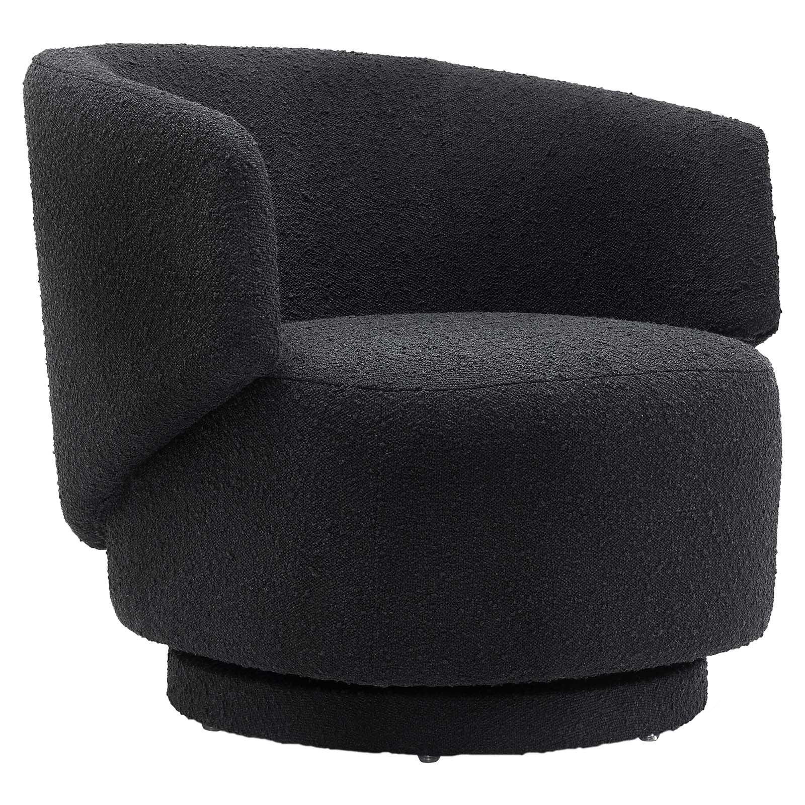 Modway Celestia Boucle Fabric Swivel Chair FredCo
