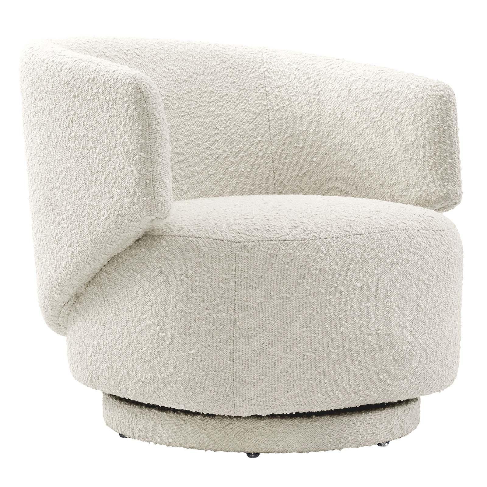 Modway Celestia Boucle Fabric Swivel Chair FredCo