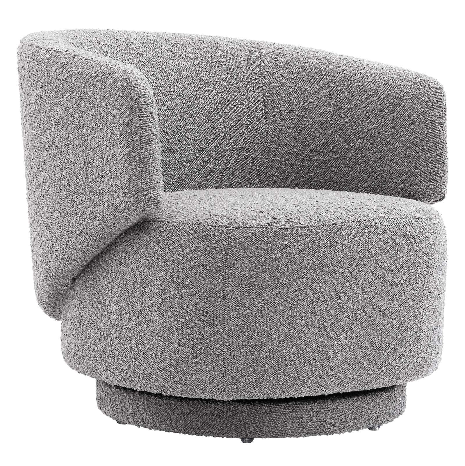 Modway Celestia Boucle Fabric Swivel Chair FredCo