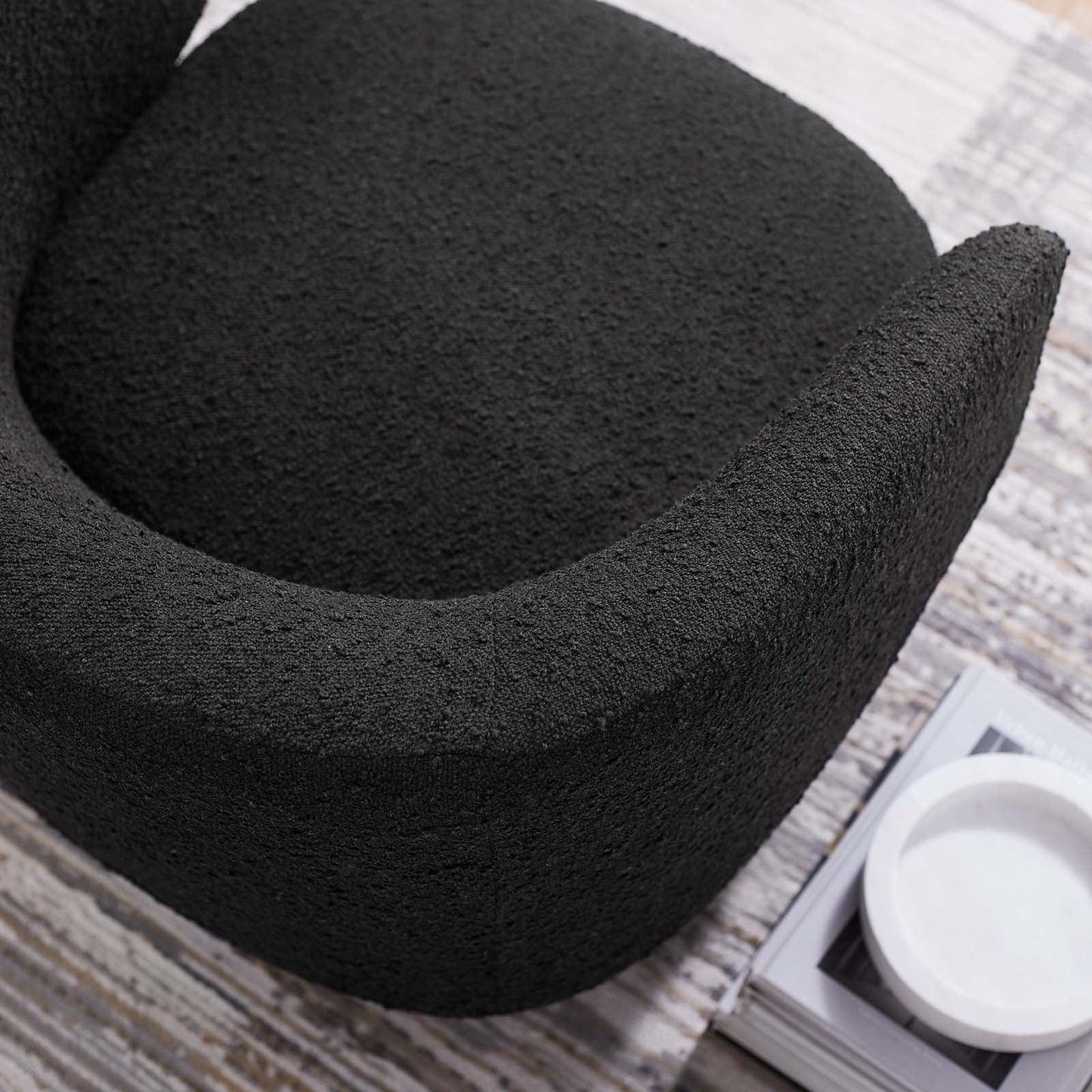 Modway Celestia Boucle Fabric Swivel Chair FredCo