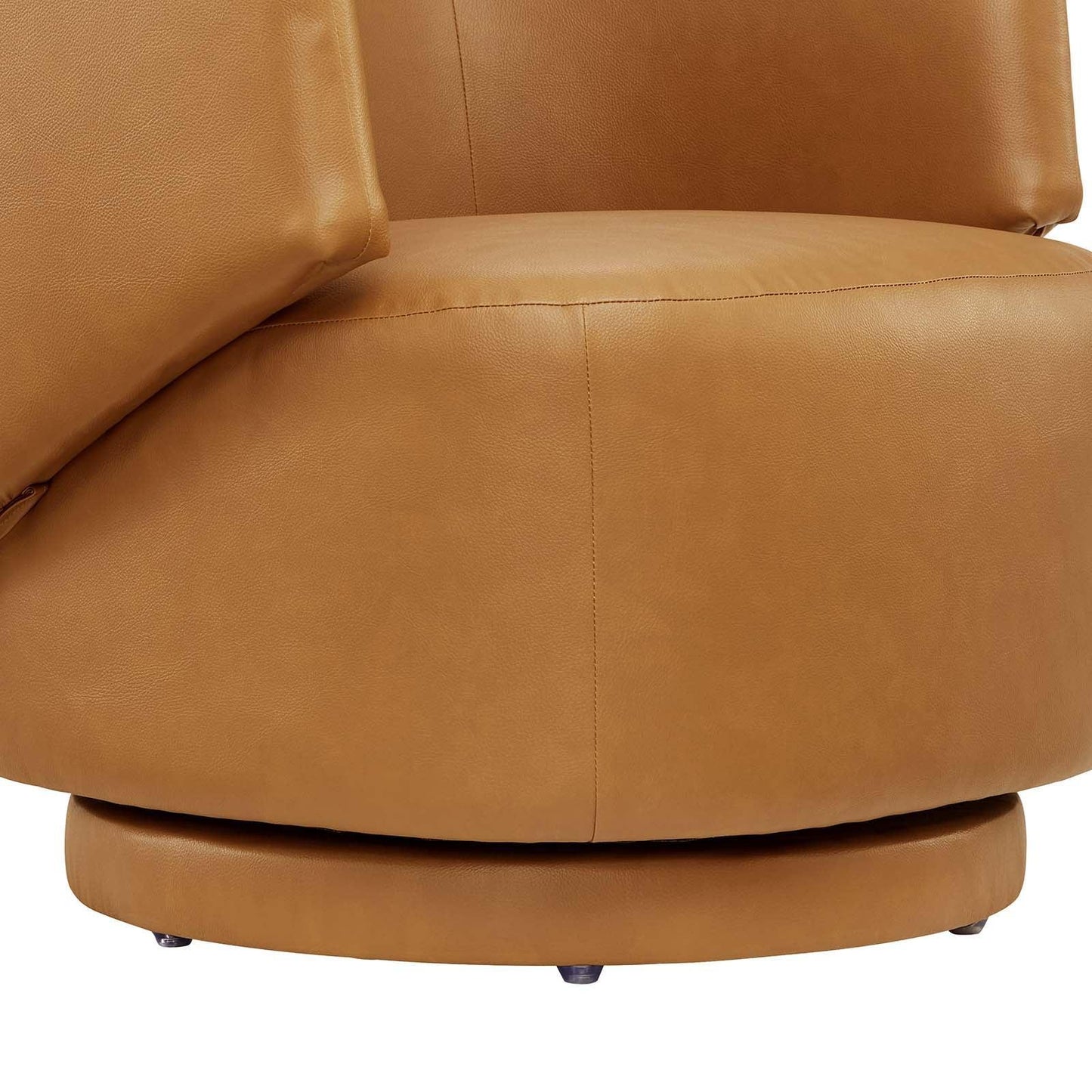 Modway Celestia Vegan Leather Fabric and Wood Swivel Chair FredCo