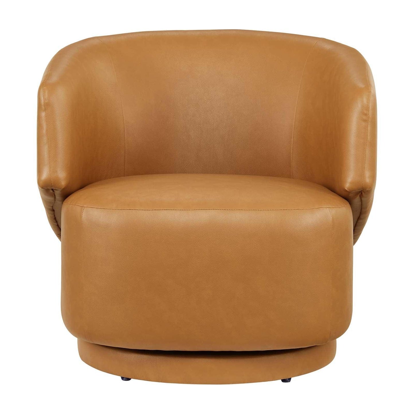 Modway Celestia Vegan Leather Fabric and Wood Swivel Chair FredCo