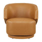 Modway Celestia Vegan Leather Fabric and Wood Swivel Chair FredCo