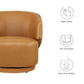 Modway Celestia Vegan Leather Fabric and Wood Swivel Chair FredCo