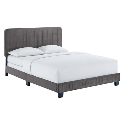 Modway Celine Channel Tufted Performance Velvet King Bed FredCo
