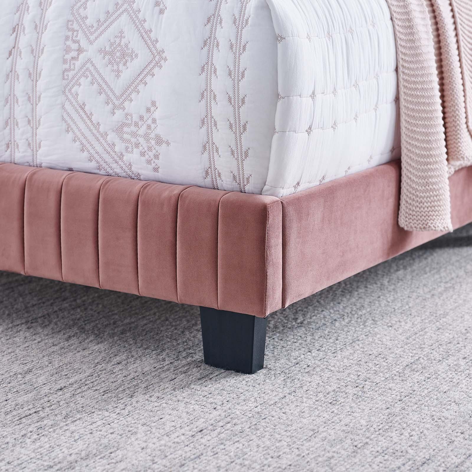 Modway Celine Channel Tufted Performance Velvet King Bed FredCo