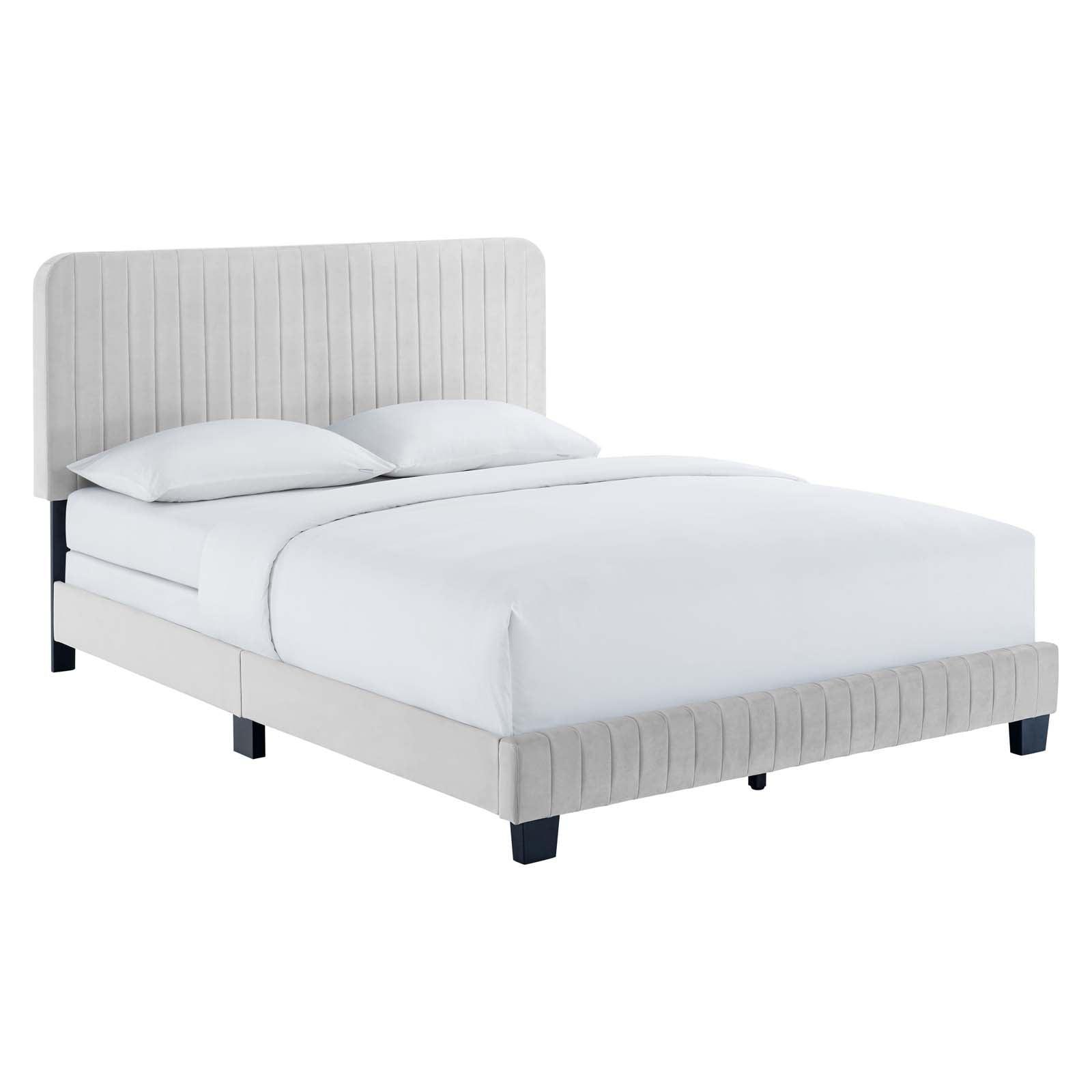 Modway Celine Channel Tufted Performance Velvet King Bed FredCo