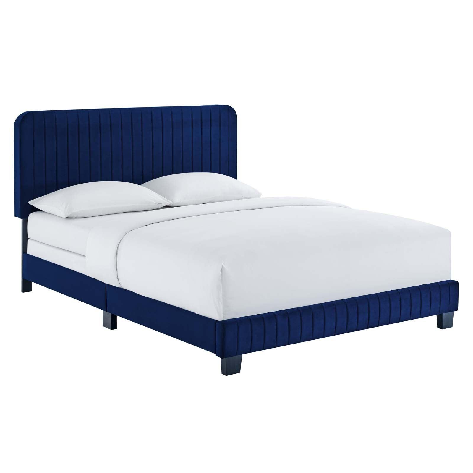 Modway Celine Channel Tufted Performance Velvet King Bed FredCo