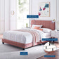 Modway Celine Channel Tufted Performance Velvet Queen Bed FredCo