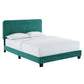 Modway Celine Channel Tufted Performance Velvet Queen Platform Bed FredCo
