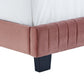 Modway Celine Channel Tufted Performance Velvet Twin Platform Bed FredCo