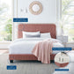 Modway Celine Channel Tufted Performance Velvet Twin Platform Bed FredCo