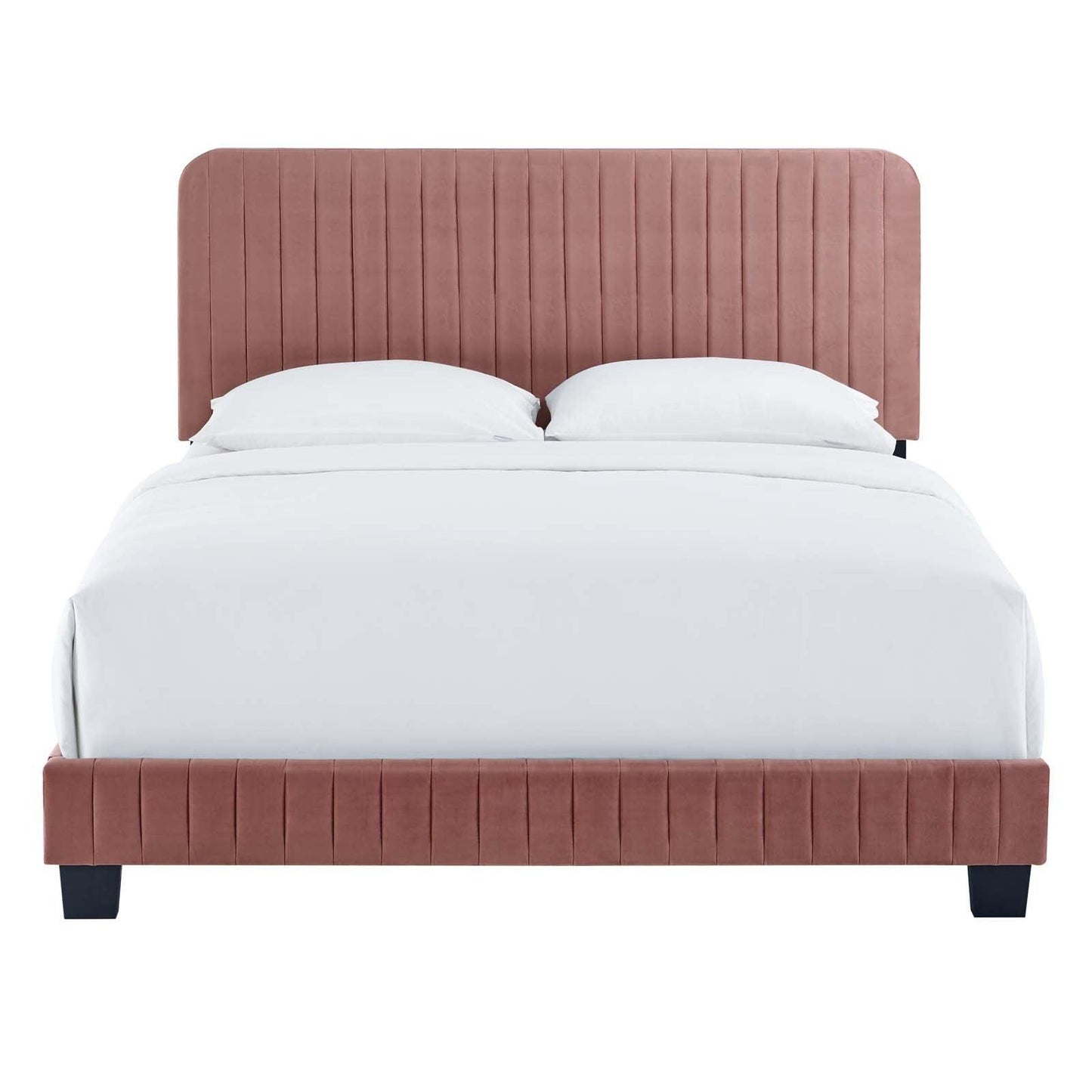 Modway Celine Channel Tufted Performance Velvet Twin Platform Bed FredCo