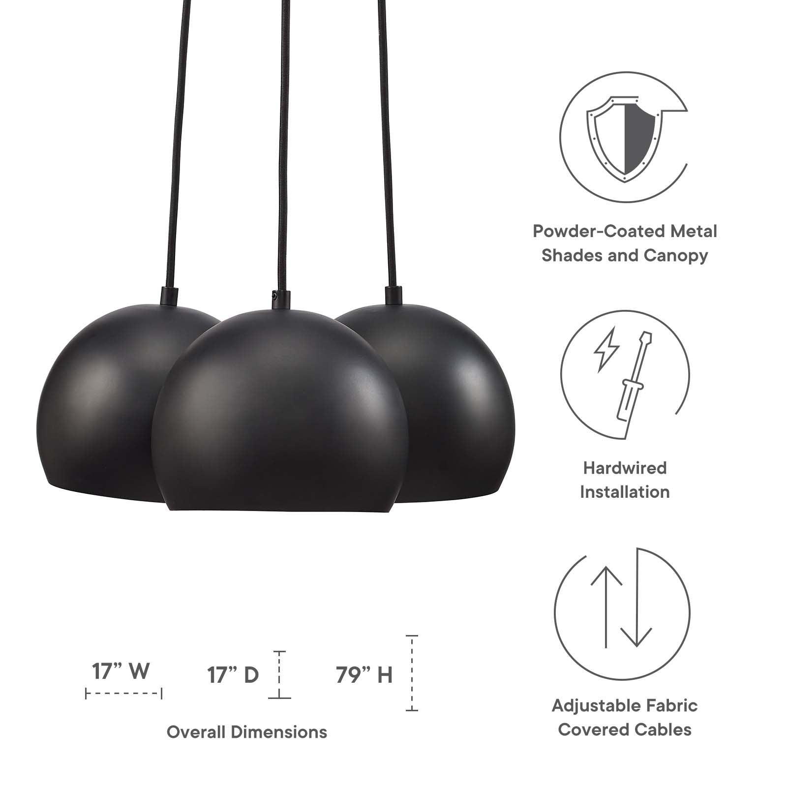 Modway Chalice 3-Light Metal Pendant FredCo