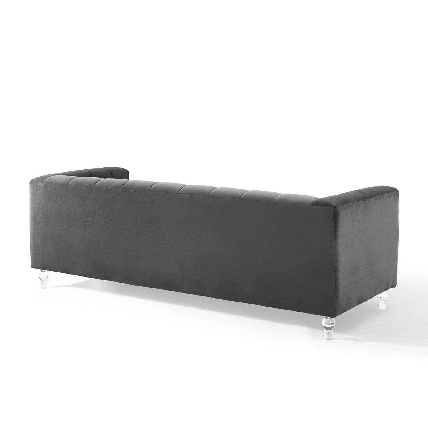 Modway Channel Tufted Button Performance Velvet Sofa FredCo