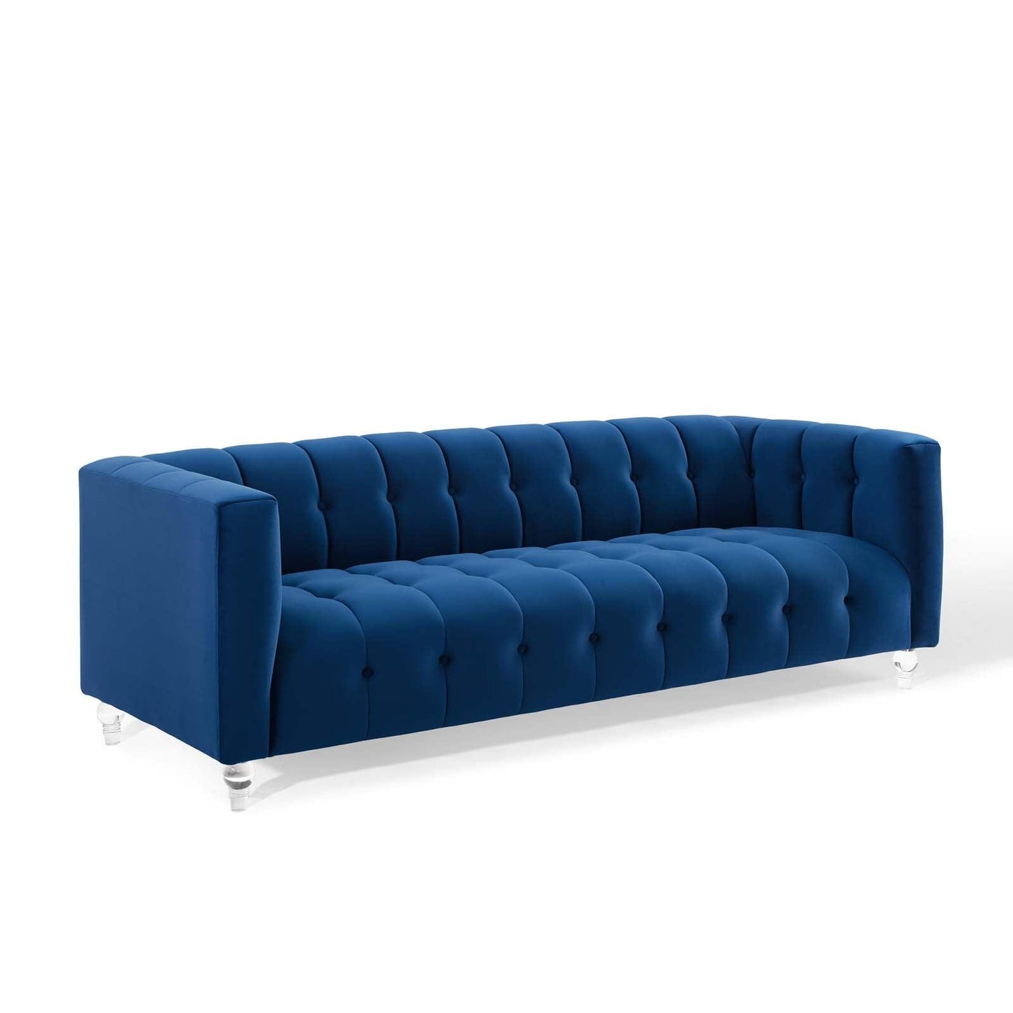 Modway Channel Tufted Button Performance Velvet Sofa FredCo