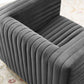 Modway Charisma Channel Tufted Performance Velvet Accent Armchair FredCo