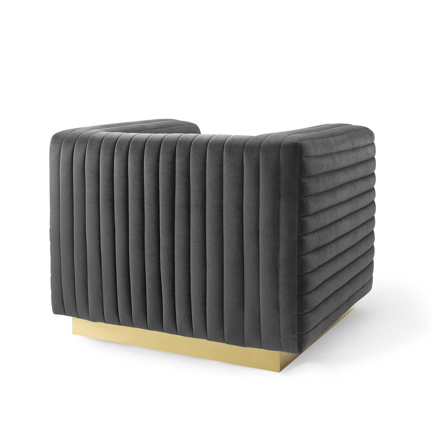 Modway Charisma Channel Tufted Performance Velvet Accent Armchair FredCo