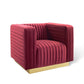Modway Charisma Channel Tufted Performance Velvet Accent Armchair FredCo