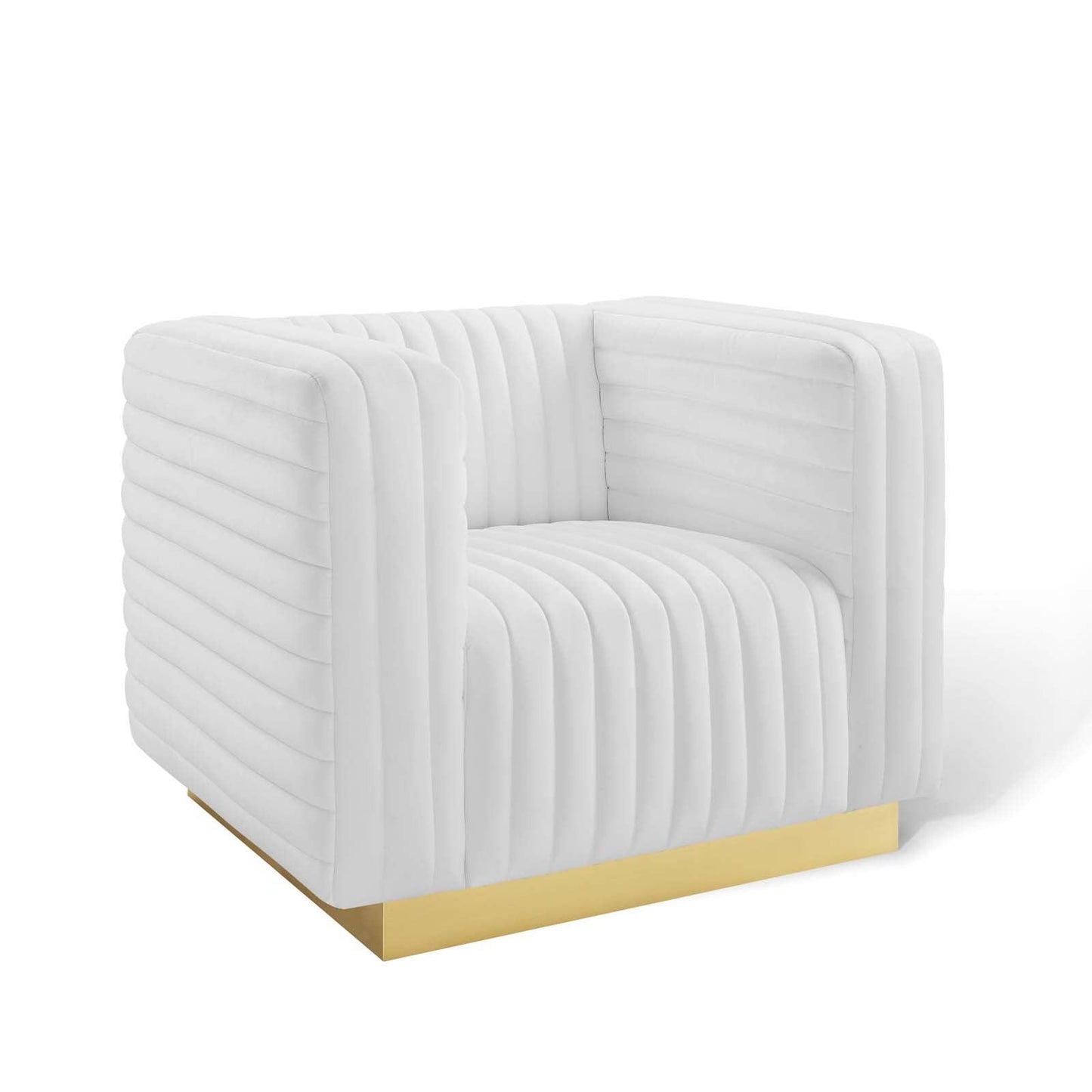 Modway Charisma Channel Tufted Performance Velvet Accent Armchair FredCo