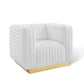 Modway Charisma Channel Tufted Performance Velvet Accent Armchair FredCo