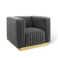 Modway Charisma Channel Tufted Performance Velvet Accent Armchair FredCo