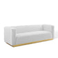 Modway Charisma Channel Tufted Performance Velvet Living Room Sofa FredCo