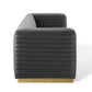 Modway Charisma Channel Tufted Performance Velvet Living Room Sofa FredCo