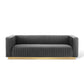 Modway Charisma Channel Tufted Performance Velvet Living Room Sofa FredCo