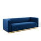 Modway Charisma Channel Tufted Performance Velvet Living Room Sofa FredCo