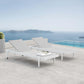 Modway Charleston Outdoor Patio Aluminum Chaise Lounge Chair Set of 2 FredCo