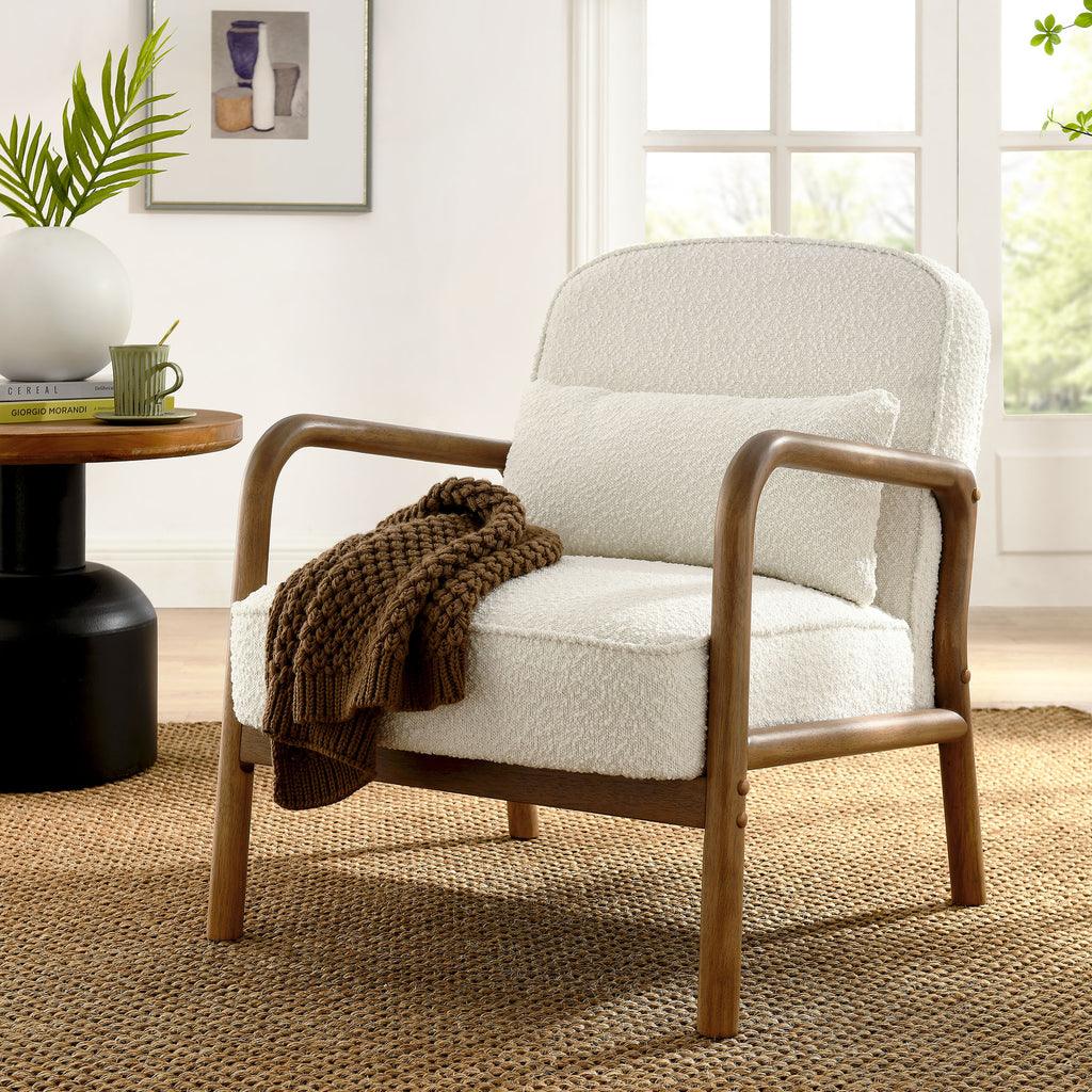 Modway Charlie Boucle Upholstered Armchair FredCo