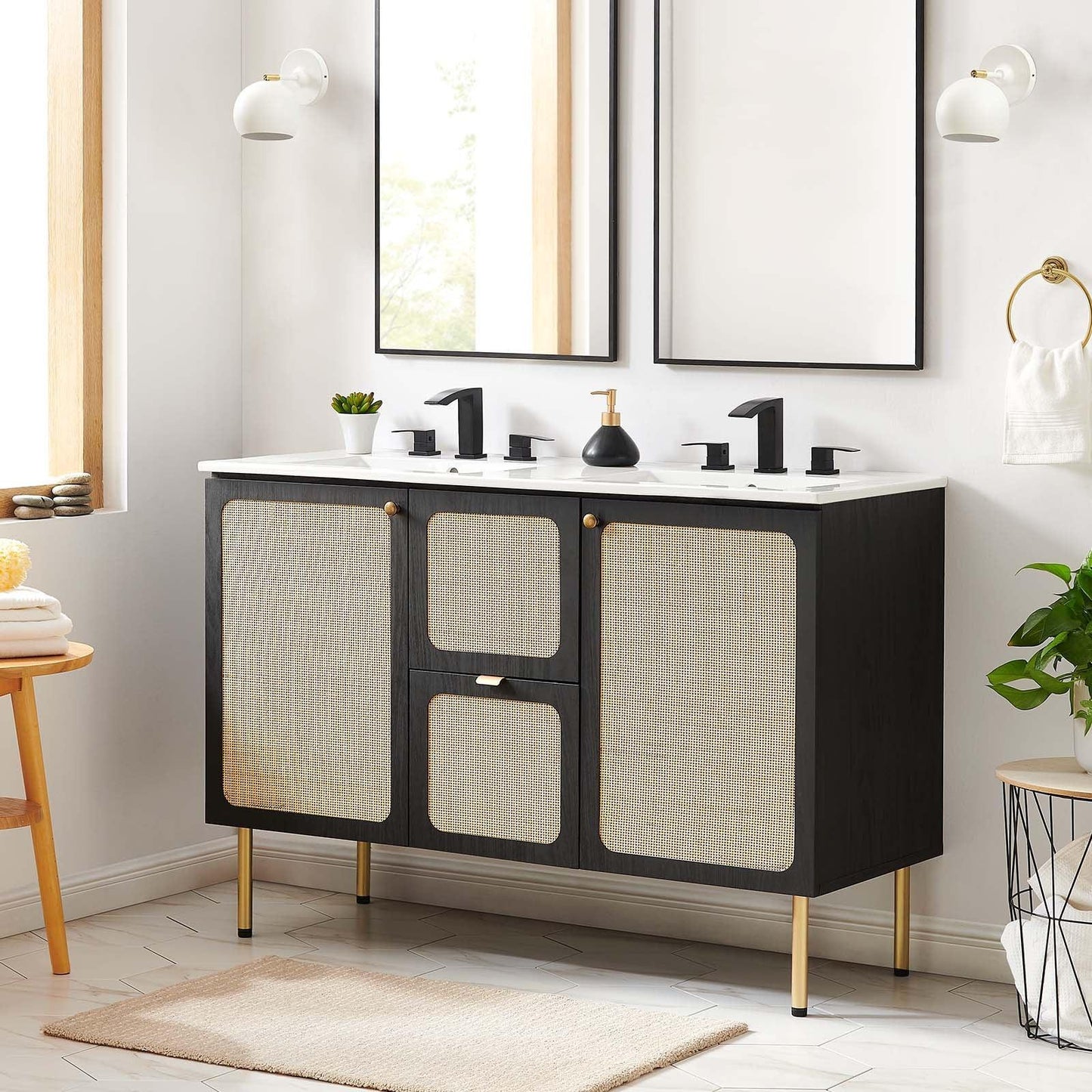 Modway Chaucer 48" Double Sink Bathroom Vanity FredCo