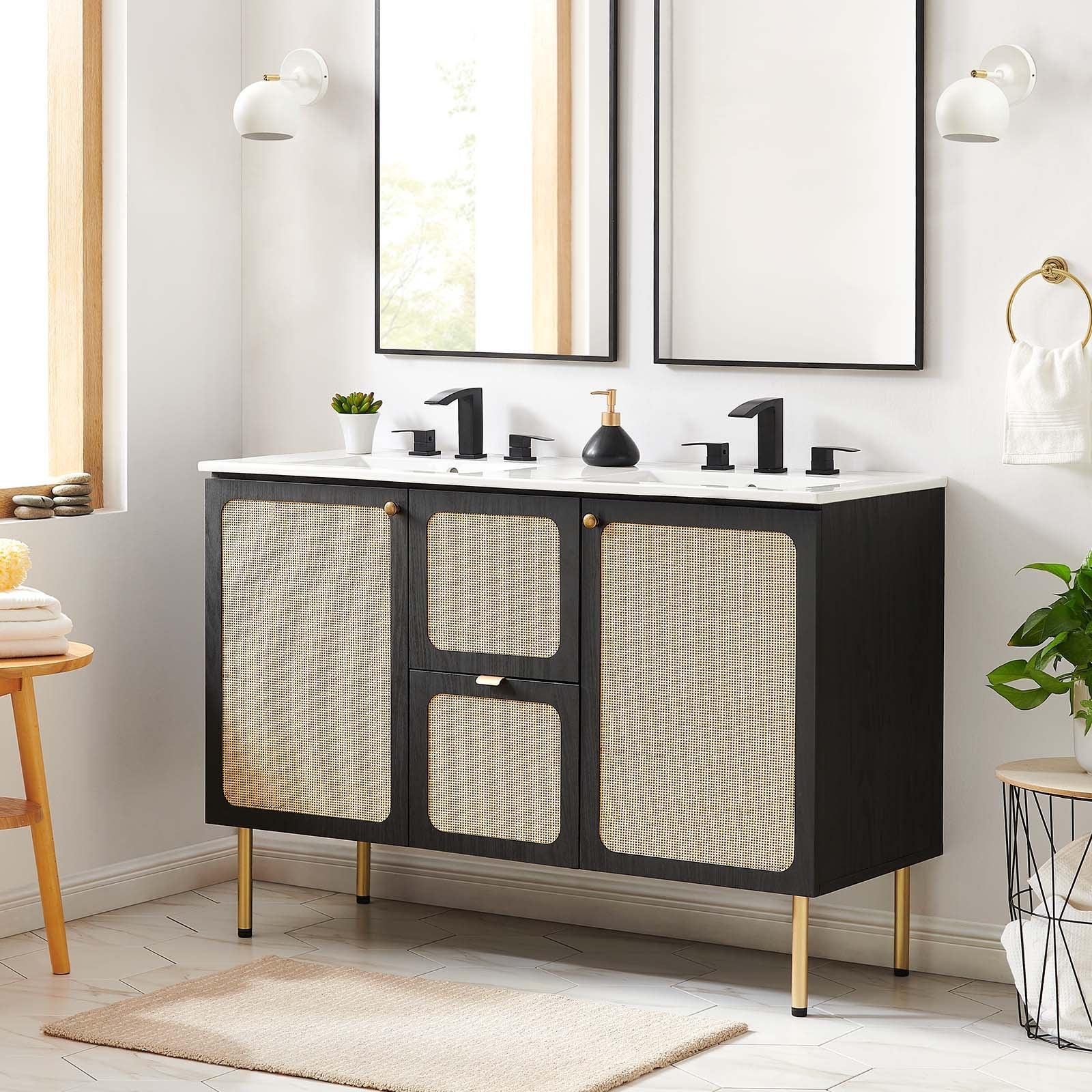Modway Chaucer 48" Double Sink Bathroom Vanity FredCo