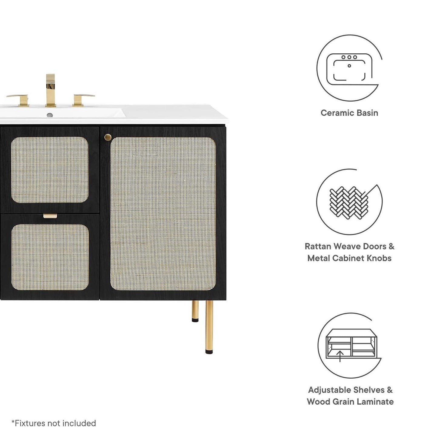 Modway Chaucer 48" Single Sink Bathroom Vanity FredCo