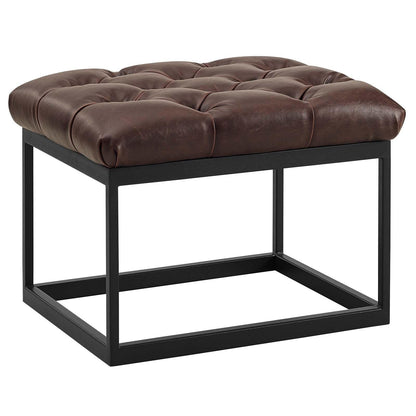 Modway Cherish Antique Button Tufted Faux Leather Ottoman FredCo