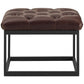 Modway Cherish Antique Button Tufted Faux Leather Ottoman FredCo