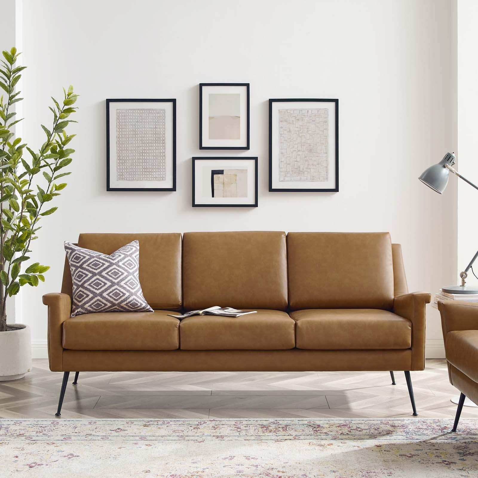 Modway Chesapeake Vegan Leather Sofa FredCo