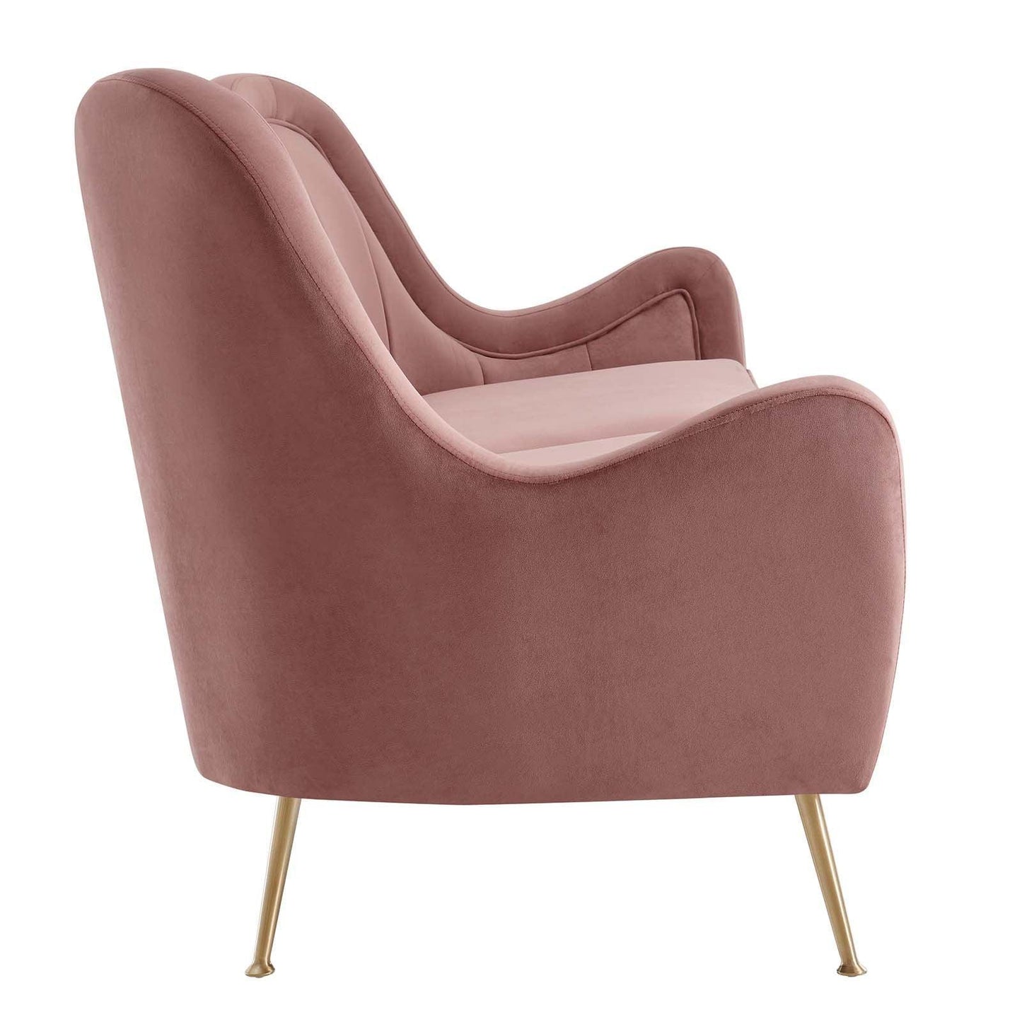 Modway Cheshire Channel Tufted Performance Velvet Sofa FredCo