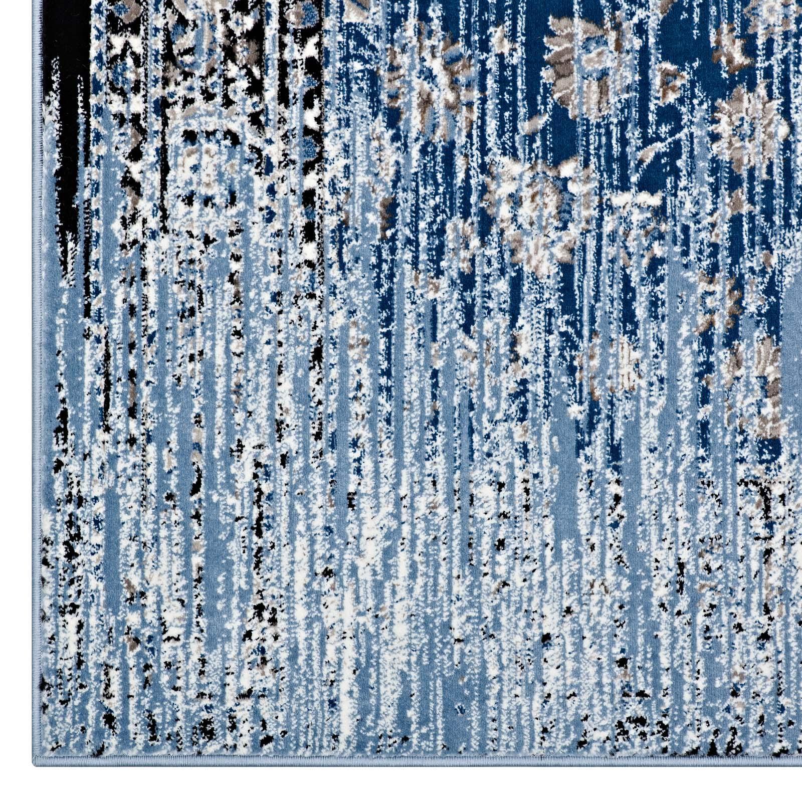 Modway Chiara Distressed Floral Lattice Contemporary Area Rug FredCo