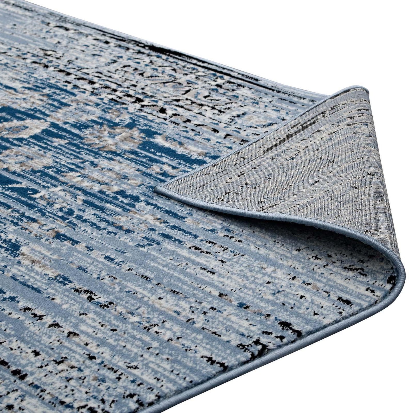 Modway Chiara Distressed Floral Lattice Contemporary Area Rug FredCo