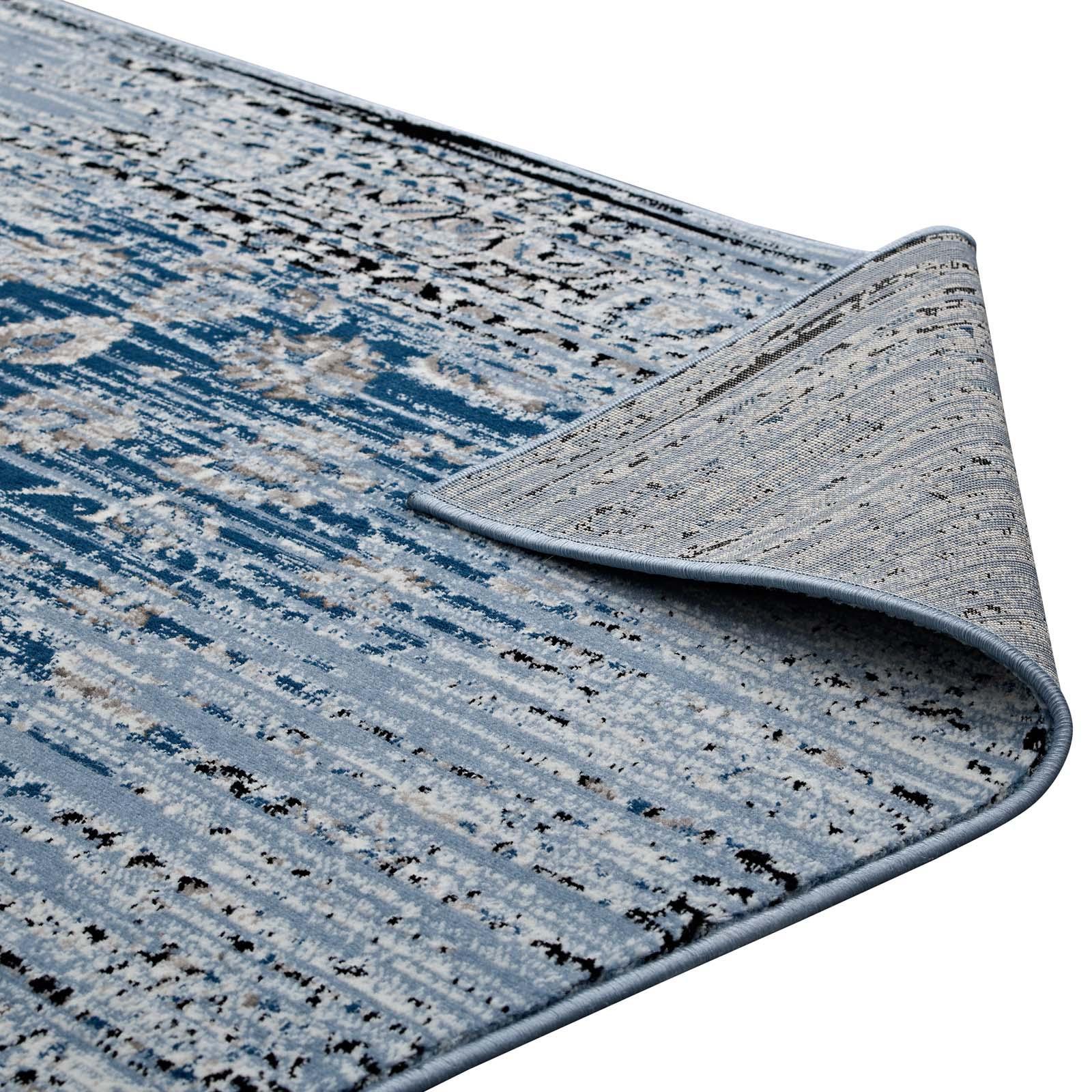 Modway Chiara Distressed Floral Lattice Contemporary Area Rug FredCo