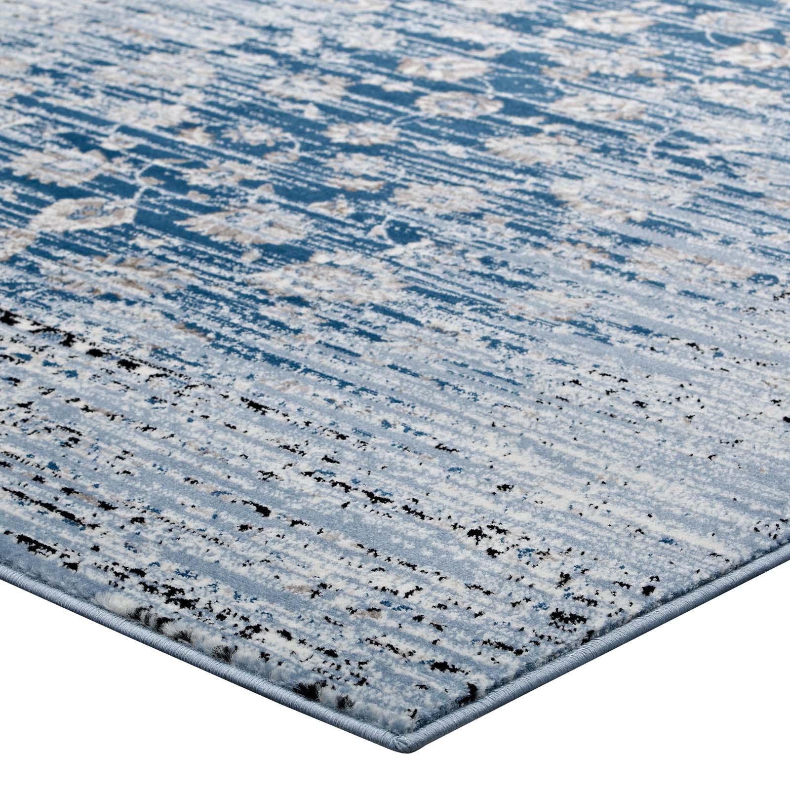 Modway Chiara Distressed Floral Lattice Contemporary Area Rug FredCo