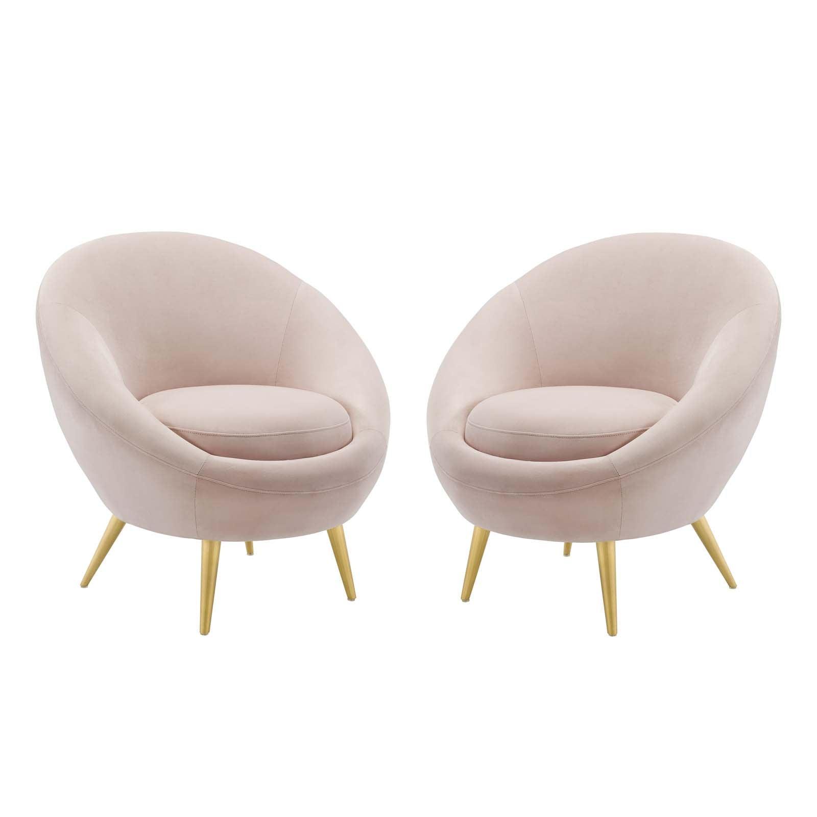 Modway Circuit Accent Chair Performance Velvet Set of 2 FredCo