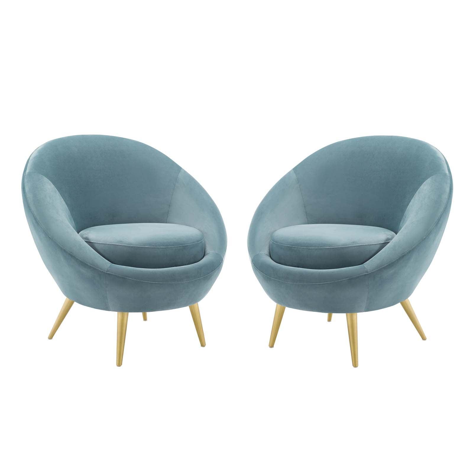Modway Circuit Accent Chair Performance Velvet Set of 2 FredCo