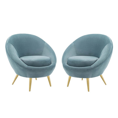 Modway Circuit Accent Chair Performance Velvet Set of 2 FredCo