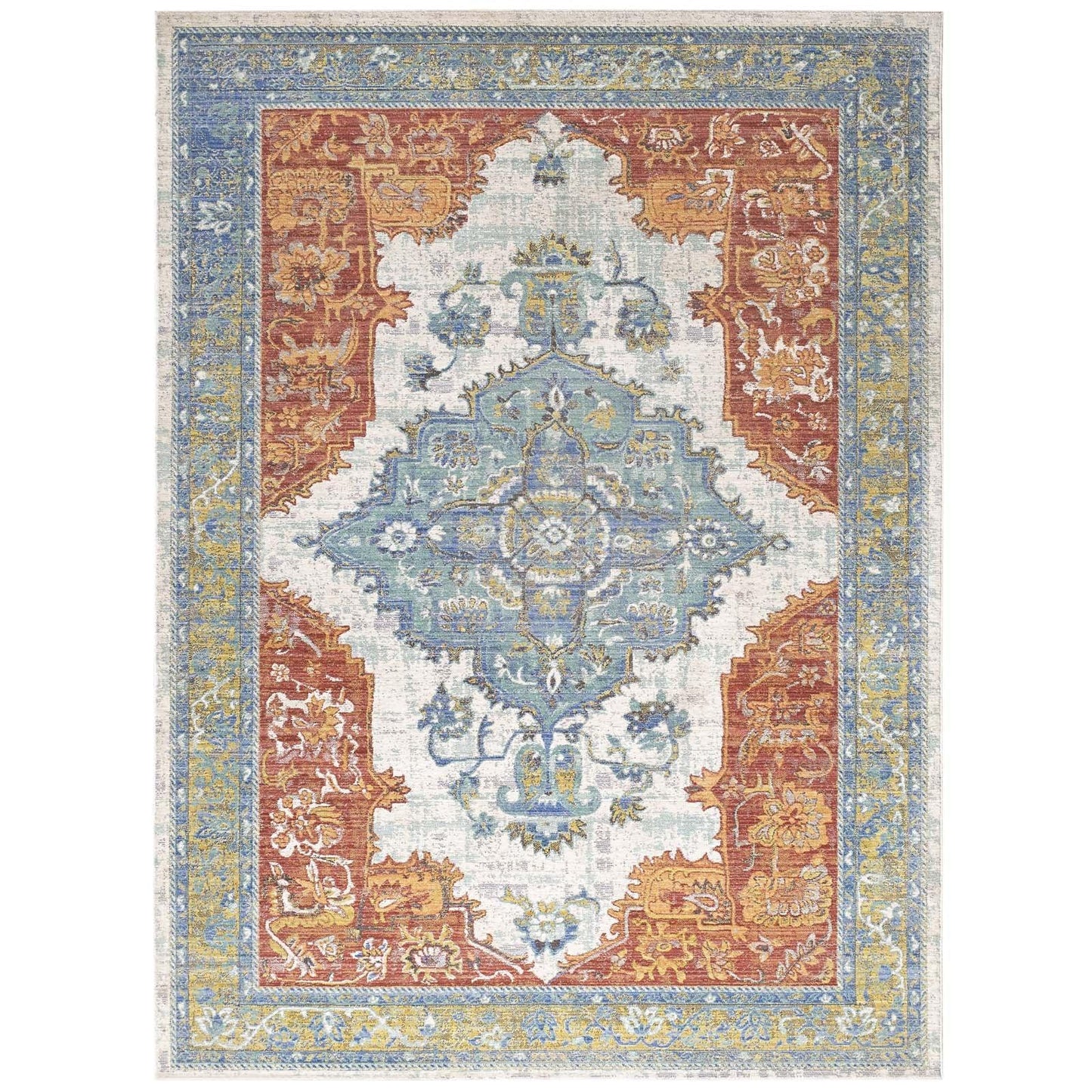 Modway Citlali Distressed Southwestern Aztec Area Rug FredCo