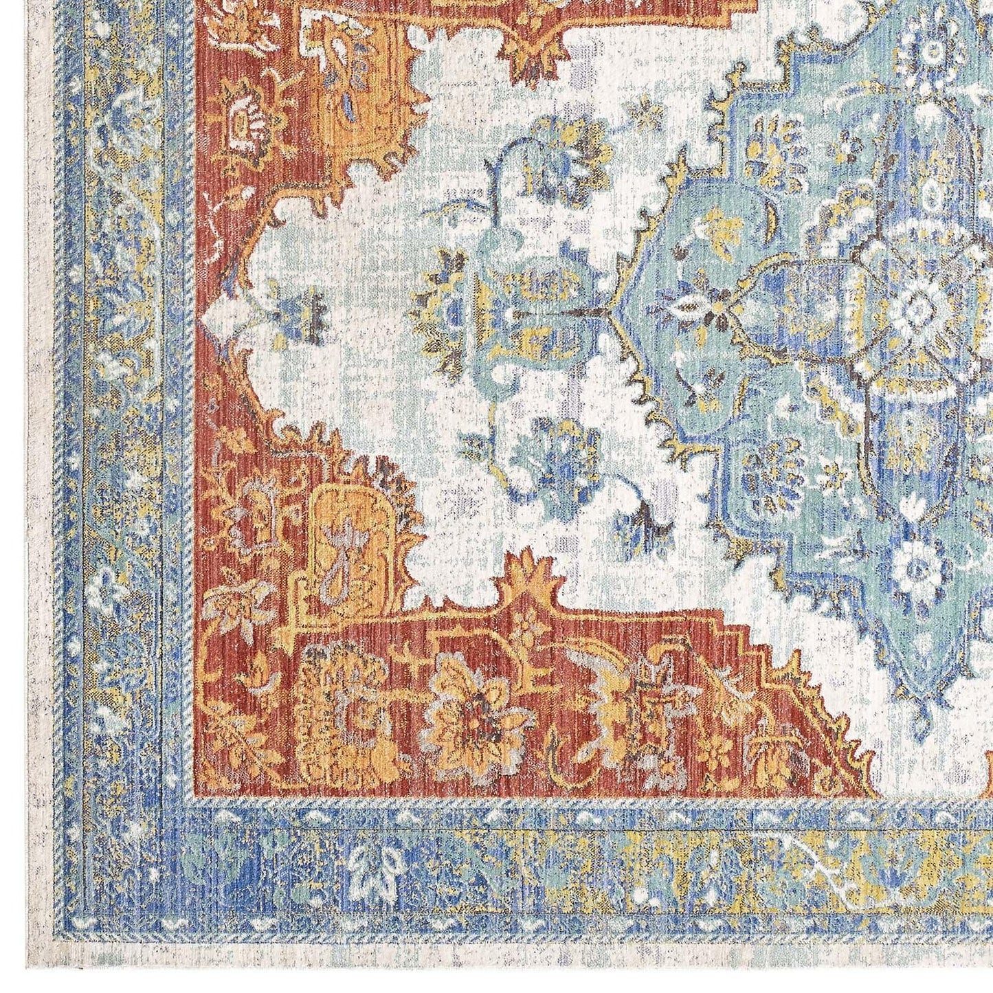 Modway Citlali Distressed Southwestern Aztec Area Rug FredCo