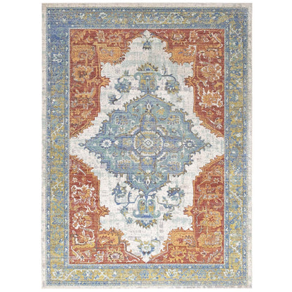 Modway Citlali Distressed Southwestern Aztec Area Rug FredCo