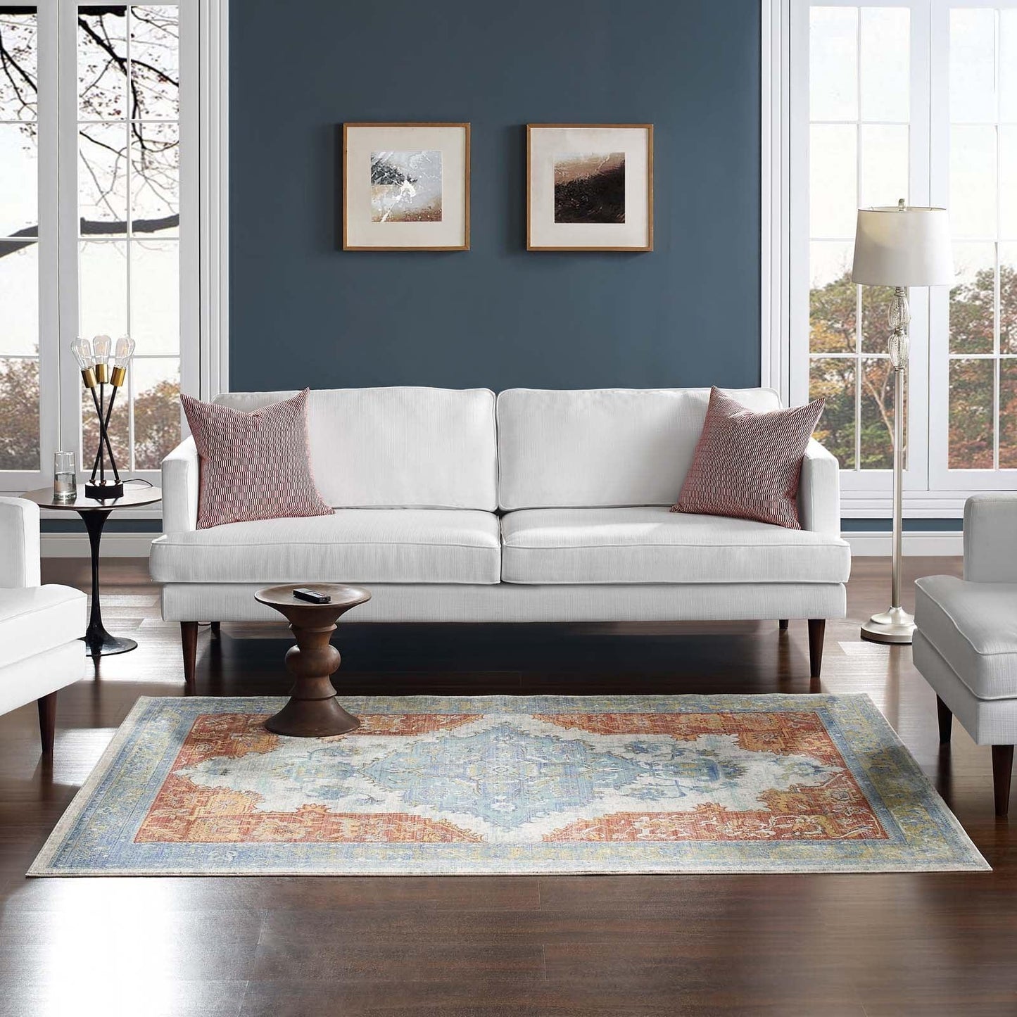 Modway Citlali Distressed Southwestern Aztec Area Rug FredCo